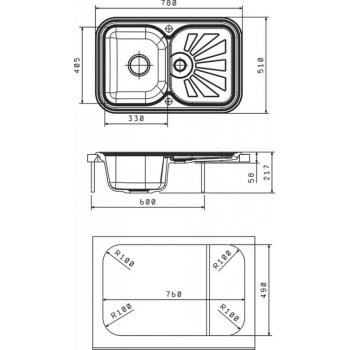КРИТ 780 мойка цвет бежевый FG, (РОССИЯ)