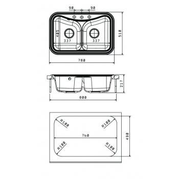 КРИТ 780 А мойка цвет бежевый FG, (РОССИЯ)