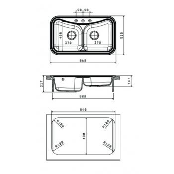 КРИТ 860 мойка цвет антрацит FS, (РОССИЯ)