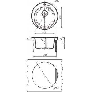 НИКОСИЯ мойка цвет бежевый FG, (РОССИЯ)