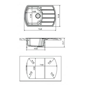 НИРЕ 760 мойка цвет песочный FG, (РОССИЯ)