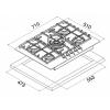 Тека варочная панель газовая CGW LUX-70 5G AIAL40215706