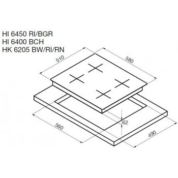 KORTING электрическая варочная HK 6205 RN