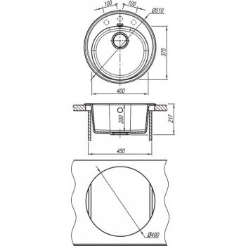 ЛОТОС 510 мойка цвет грей FSm
