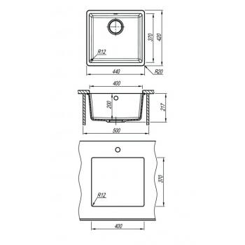 ВЕГА 400 мойка цвет мокко FSm, (РОССИЯ)