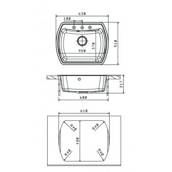 НИРЕ 630 мойка цвет бежевый FSm, (РОССИЯ)