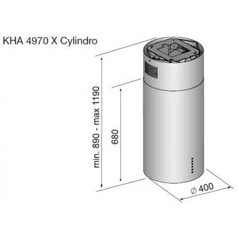 KORTING вытяжка KHA 4970 X Cylinder