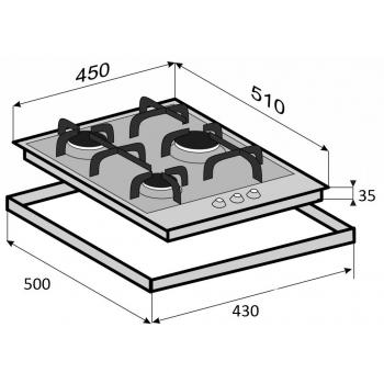 KORTING газовая варочная HG 465 CTX