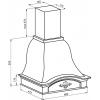 Вытяжка ЛИЛИЯ 600 С ДЕКОРОМ РУДЖЕРИ ДУБ/БЕЛ.МУАР