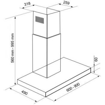 KORTING вытяжка KHC 6770 GW