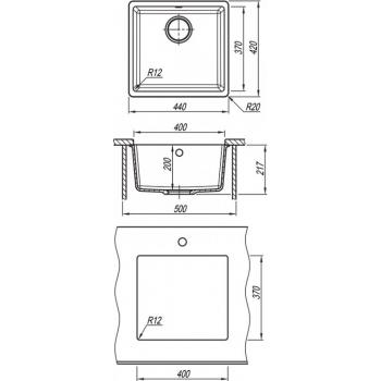 ВЕГА 400 мойка цвет бежевый FSm, (РОССИЯ)