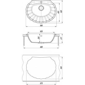 ГРЕБЕШОК мойка цвет антрацит FSm, (РОССИЯ)