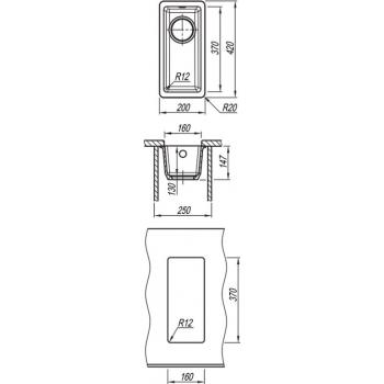 ВЕГА 160 мойка цвет бежевый FSm, (РОССИЯ)
