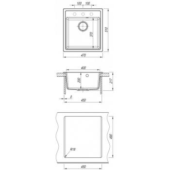 DR.Gans НИКА 470 мойка цвет терра (302) СМс