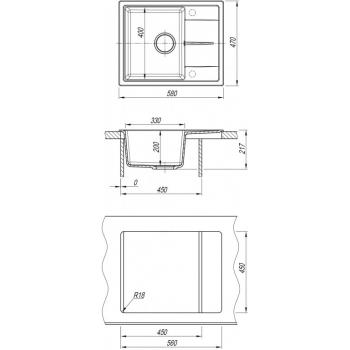 DR.Gans НИКА 580 мойка цвет терракота (307) СМс