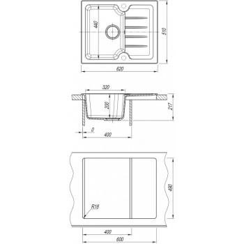 DR.Gans ЛОРА 620 мойка цвет белый (331) СМс