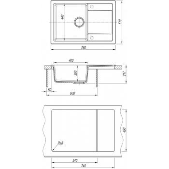 DR.Gans ТЕХНО 760 мойка цвет терра (302) СМс