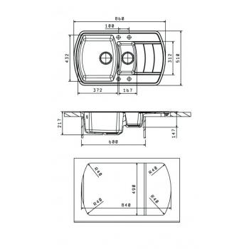 НИРЕ 860 К мойка цвет капучино FSm, (РОССИЯ)