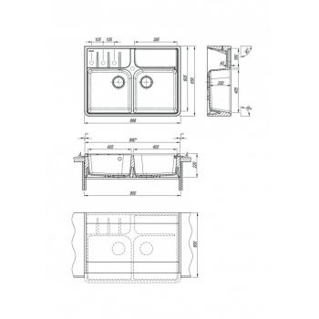 ВИЛЛАДЖИО мойка цвет антрацит FG, (РОССИЯ)