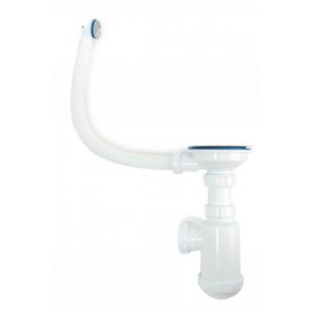 Сифон GRAND 3 1/2 ЭКОНОМ с полированным выпуском, 1 чаша