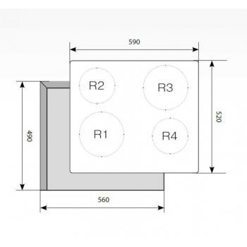 LEX EVH 640 BL электрическая варочная поверхность