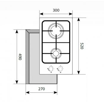 LEX GVS 320 IX газовая варочная поверхность