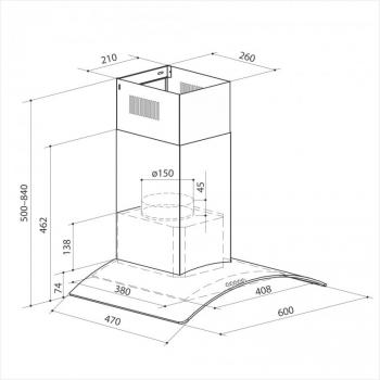 LEX PARIS N 600 INOX вытяжка