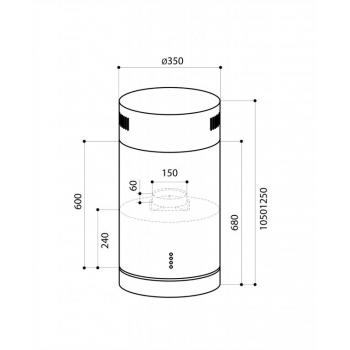 LEX TUBO ISOLA 350 INOX вытяжка