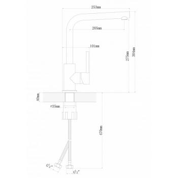Смеситель Дельта FL, цвет мокко FS, (РОССИЯ)
