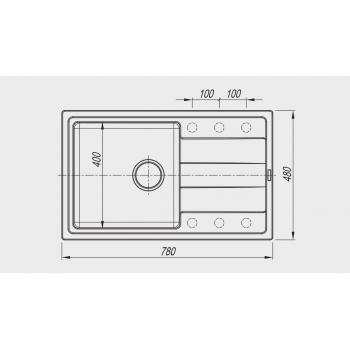 КОМБИ 780 мойка цвет грей FSm, (РОССИЯ)