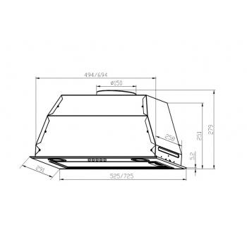 LEX GS BLOC P 600 BLACK вытяжка