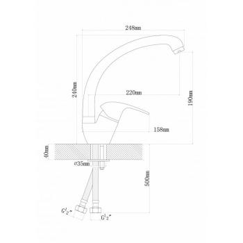 DR.Gans Смеситель РОНДО цвет серый