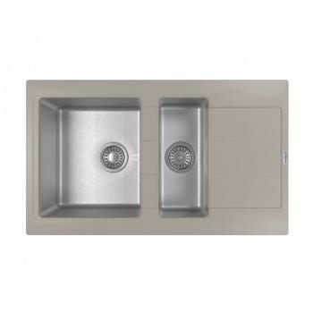 КОМБИ 860 К мойка цвет грей FSm, (РОССИЯ)