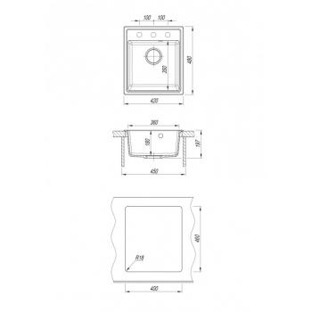 Dr.Gans Smart Оливия 420 мойка цвет терра (302)