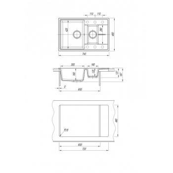 Dr.Gans Smart Оливия 740 К мойка цвет латте (328)