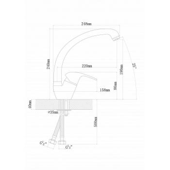 Смеситель ОМЕГА FL цвет грей