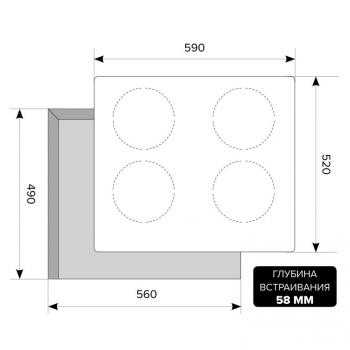 LEX EVI 640-2 BL индукционная варочная поверхность