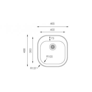 Кухонная мойка TopZero (wellinox) GAL465.488-GТ8K