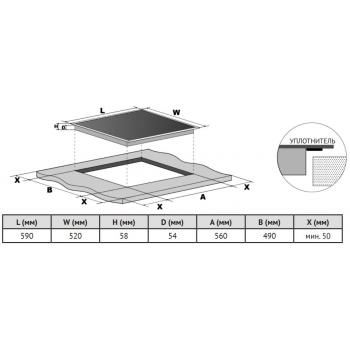 KORTING индукционная варочная поверхность HIB 64940 B Maxi