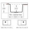 Кухонная мойка TopZero MM780.510.60.GT10K L