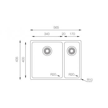 Кухонная мойка TopZero MU340.70.30.GT10K