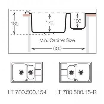 Кухонная мойка TopZero LTP780.500.15.GT8K