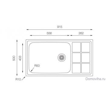 Кухонная мойка TopZero LTP915.500.GT8K