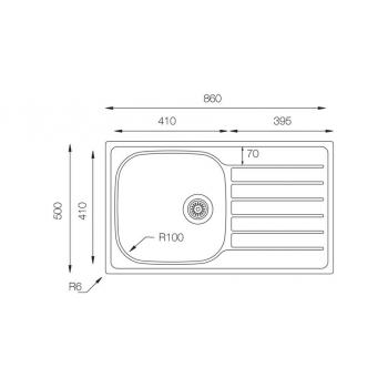 кухонная мойка TopZero HYP860.500.GT8K