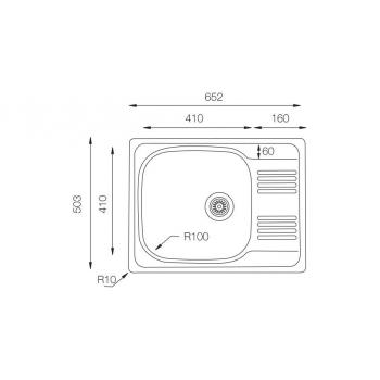 кухонная мойка TopZero HYP652.503.GT8K
