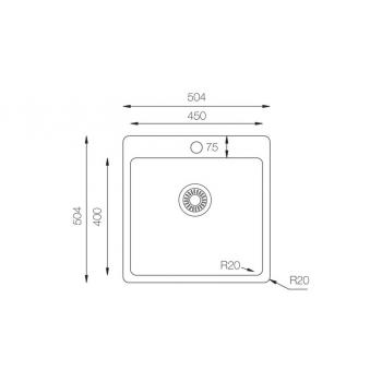 Кухонная мойка TopZero TNL550.505 GT 12K