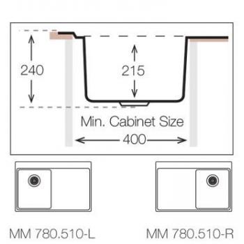 Кухонная мойка TopZero MM780.510.GT10K R