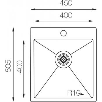 Кухонная мойка TopZero ColorX TNL450.505 TITAN