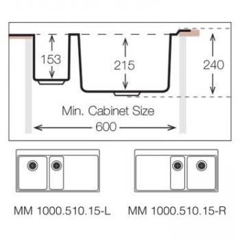 Кухонная мойка TopZero (prime) MM1000.510.15.GT10K R