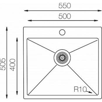 Кухонная мойка TopZero ColorX TNL550.505 GOLD ROSE